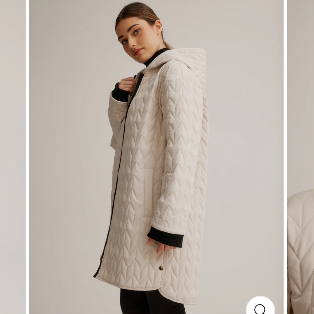 Nikki Jones Quilted Stretch Relaxed Fit Coat